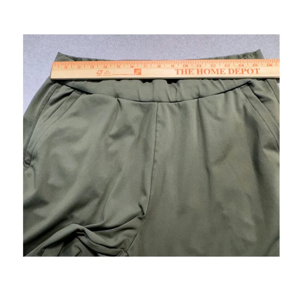 32 Degrees Cool Shorts Mens L Olive Green Stretch Performance Athletic Outdoor